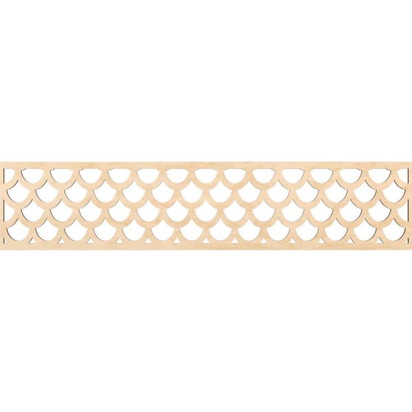 Ekena Millwork Hudson Fretwork 0.25 in. D x 46.75 in. W x 10 in. L Birch Wood Panel Moulding
