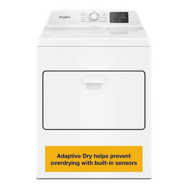 7.0 cu. ft. Vented Front Load Electric Dryer in White with Adaptive Dry and Wrinkle Shield Option