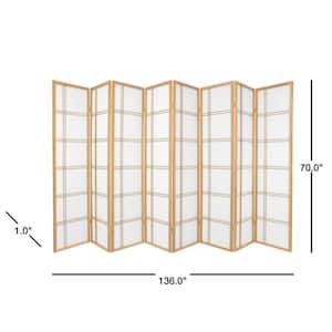 6 ft. Natural 8-Panel Room Divider