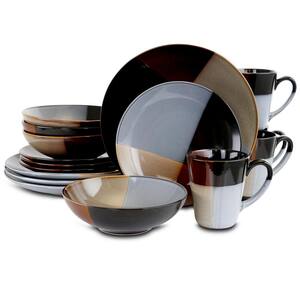 Convergence 16-Piece Casual Assorted Colors Stoneware Dinnerware Set (Service for 4)