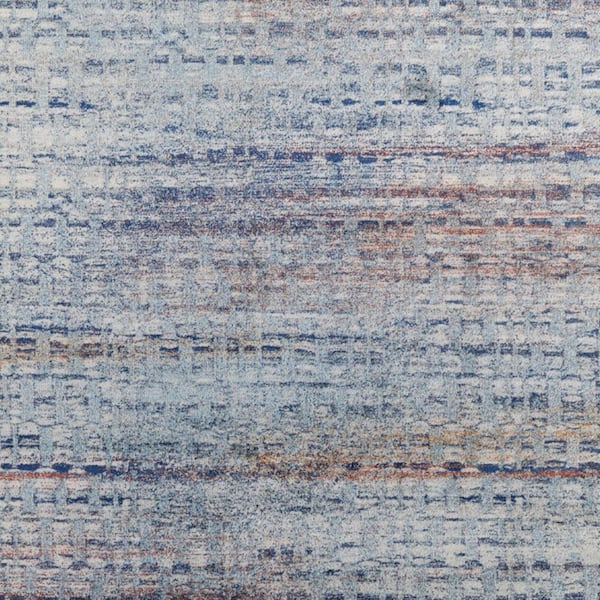 Blue,  Ivory  10 ft. x 14 ft. Loomed Abstract Polypropylene Indoor Area Rug