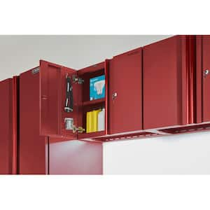 Heavy Duty Welded 20-Gauge Steel Wall Mounted Garage Cabinet in Red (28 in. W x 22 in. H x 14 in. D)