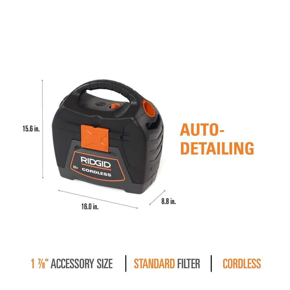 Ridgid 18V Cordless 3-Gallon Wet/Dry Handheld Vacuum Cleaner