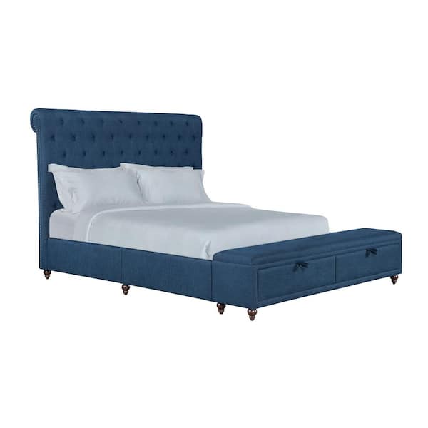 Lane Home Furnishings Sheridan Navy King Storage Footboard