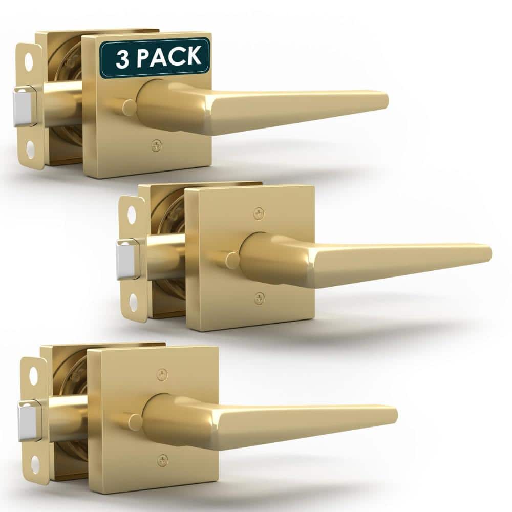 Schein Privacy Door Handle - 3 Pack Bed & Bath Lock, Satin Brass price history on PriceWatchPro