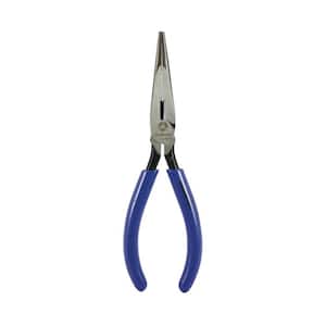 7 in. Long-Nose Pliers with Side Cutter and Dipped Handles
