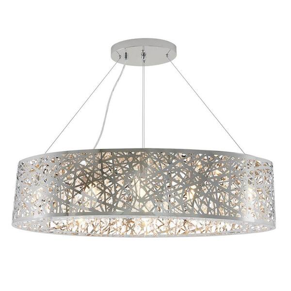 Artika Crystal Ellipse 9-Light Stainless Steel Pendant