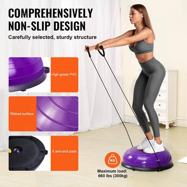 SKYSHALO Half Exercise Ball Trainer 23 in. Balance Ball