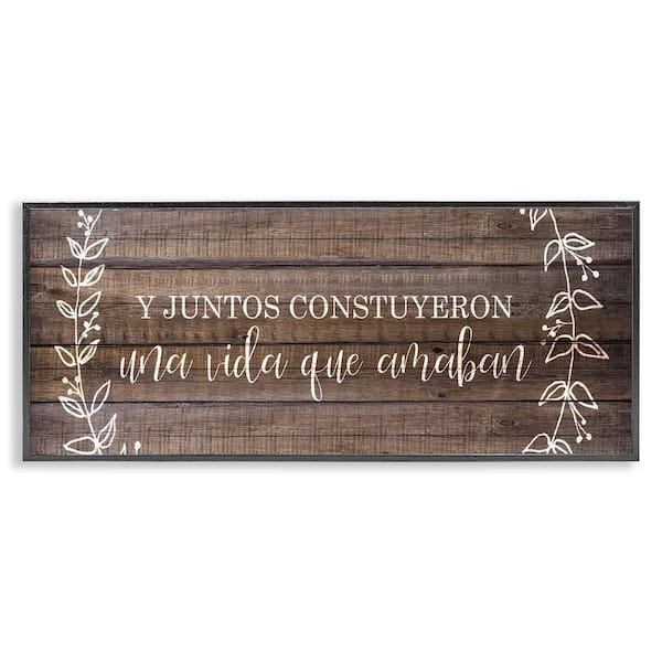 Stupell Industries Rustic Together We Built by Kim Allen Black Framed Typography Giclee Art Print 10 in. x 24 in.