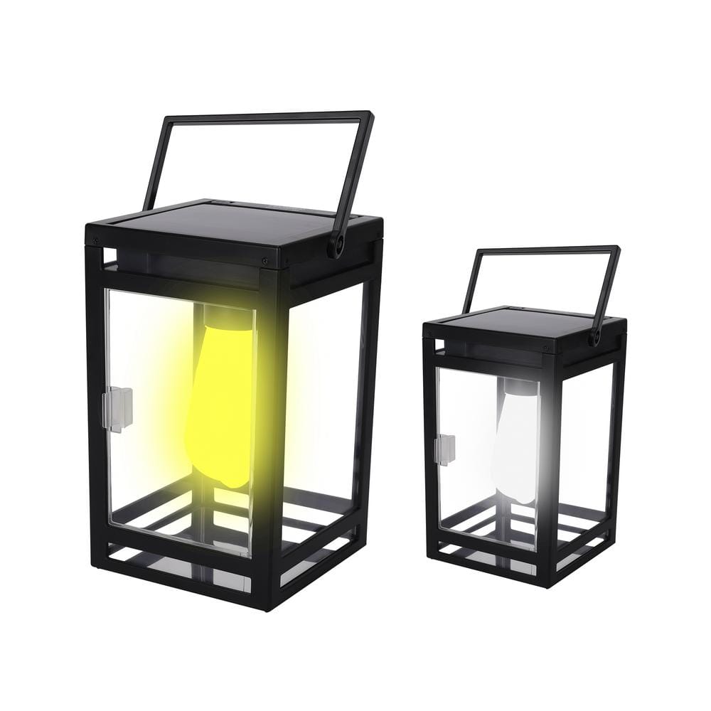 Techko Solar Portable Hanging Lantern w/ Hanger - Flame or Still Light