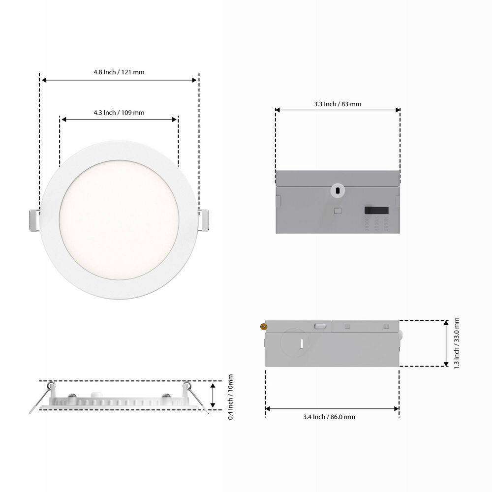 6'' White LED Canless Recessed Lighting Kit with Smart Control