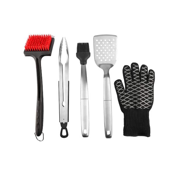  OXO Good Grips Grilling Tools, 5-Piece Set, Black : Patio, Lawn  & Garden