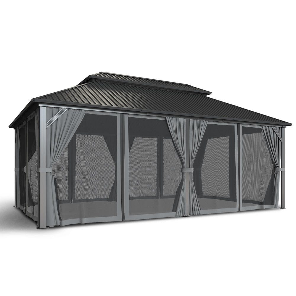 VIWAT 12 ft. x 20 ft. Hardtop Gazebo with Aluminum Frame