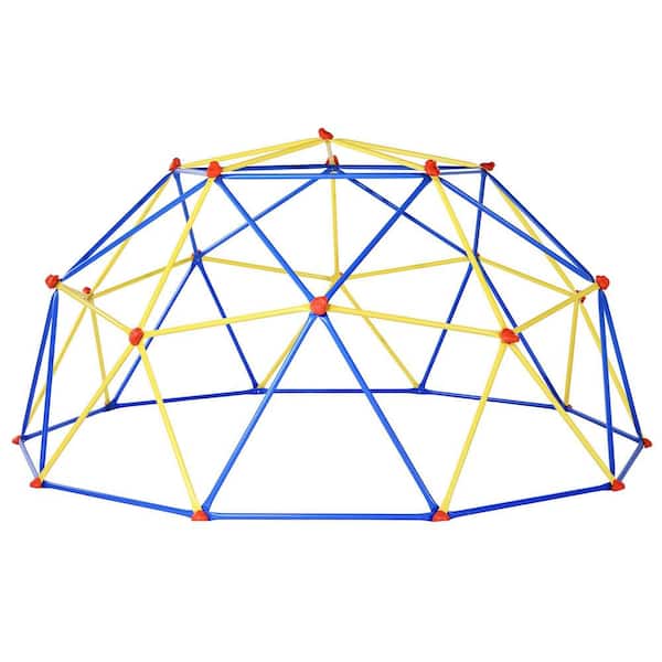 Unbranded 10 ft. Blue Dome Climber Geometric Playground Play Center with Rust and UV Resistant Steel