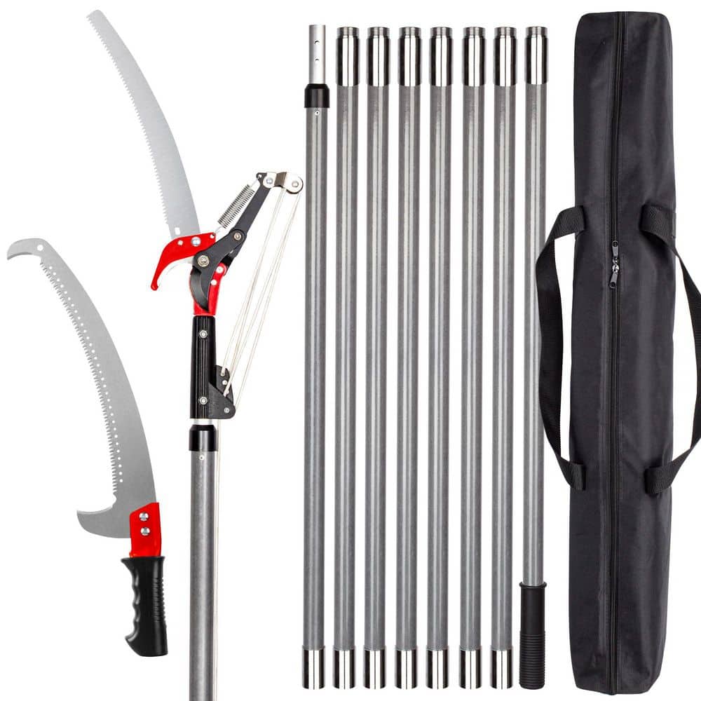 23.6 in. Mn Steel Blade Pruning Saw, Tree Pruner with 7.2-27FT Extendable Fiberglass Pole, Scissors Cutter Kit price history on PriceWatchPro