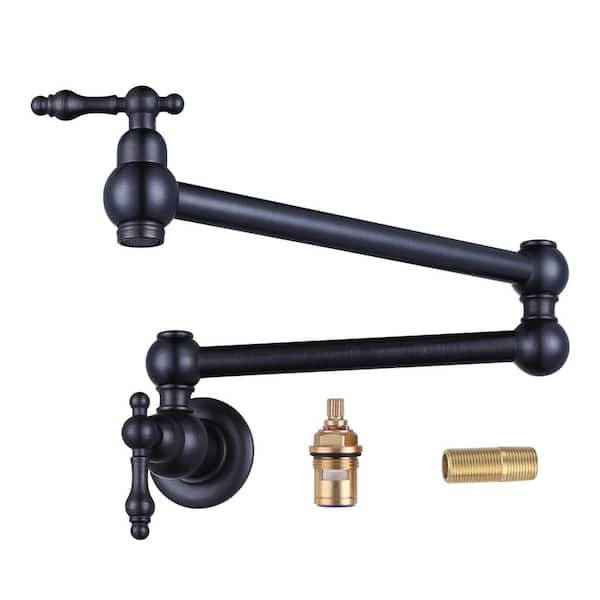 ALEASHA Wall Mounted Pot Filler Only For Cold in Oil Rubbed Bronze