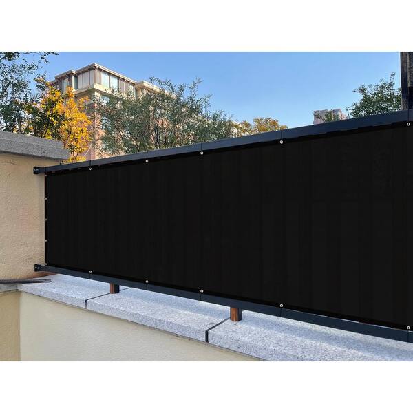 Privacy Fence Screen Heavy-Duty 90% Blockage Shade Cover Fencing Net for Wall Garden Gazebo Backyard, 5 x 200 ft., Black