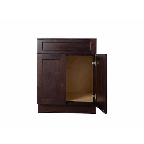 Espresso Shaker Single sink Bathroom Vanity Base Cabinet 36" Wide x 21" Deep 