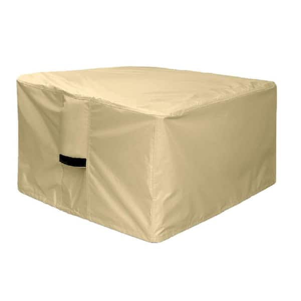 Shatex Fire Pit Cover 36 in. x 36 in. x 20 in., Strong Tear-Resistant and UV Resistant and Waterproof Beige (1-Pack)