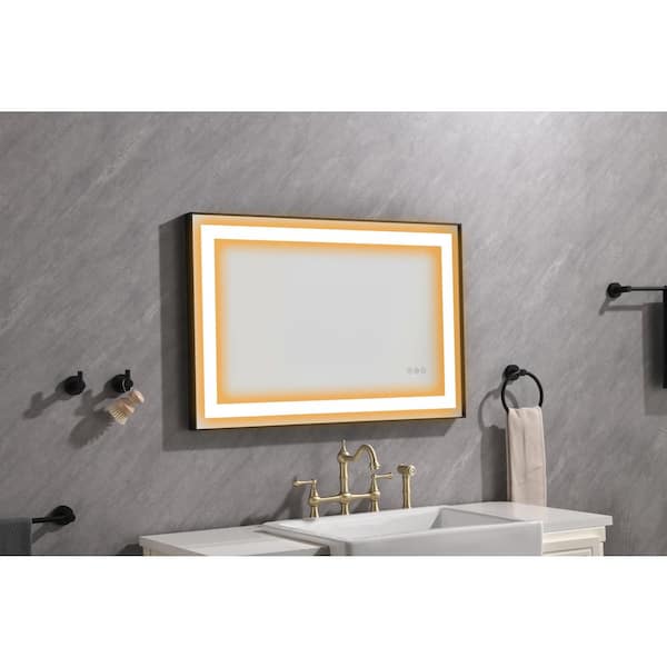 MirrorChic 36 in. x 36 in. Distressed Walnut DIY Mirror Frame Kit Mirror  Not Included E580011-03 - The Home Depot