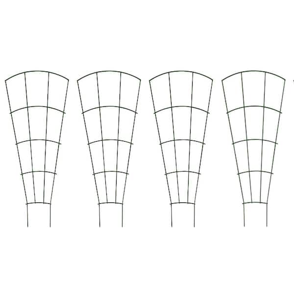4-Pack 56"H Green Metal Plant Trellis,Rust-Resistant Climbing Support for Indoor/Outdoor Roses,Vines & Vegetables