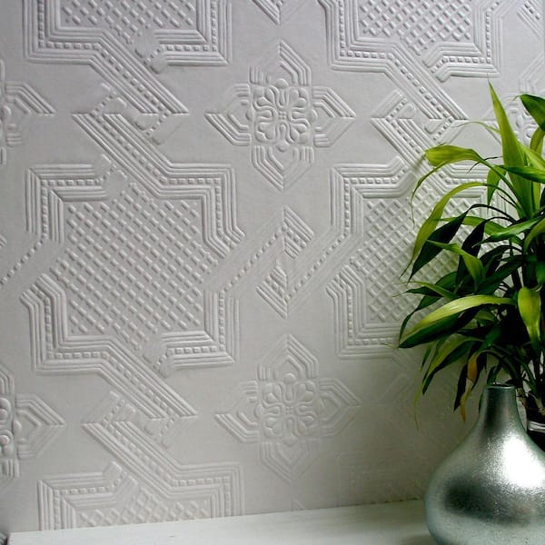 Seymour Paintable Supaglypta Vinyl Strippable Wallpaper (Covers 56.4 sq. ft.)