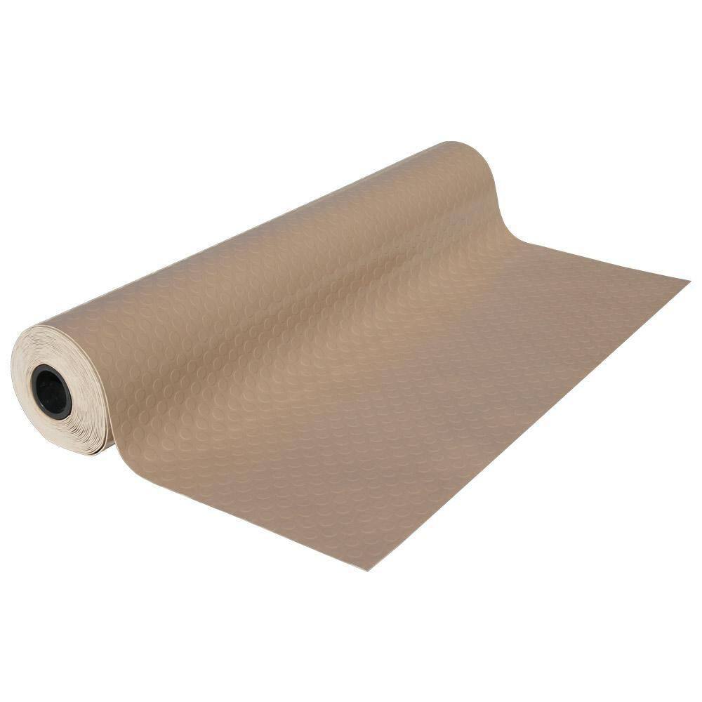 Silver Coin-Grip PVC Flooring Roll 4' x 8'