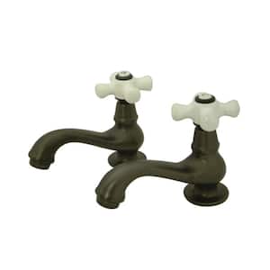 Heritage Old-Fashion Basin Tap 4 in. Centerset 2-Handle Bathroom Faucet in Oil Rubbed Bronze