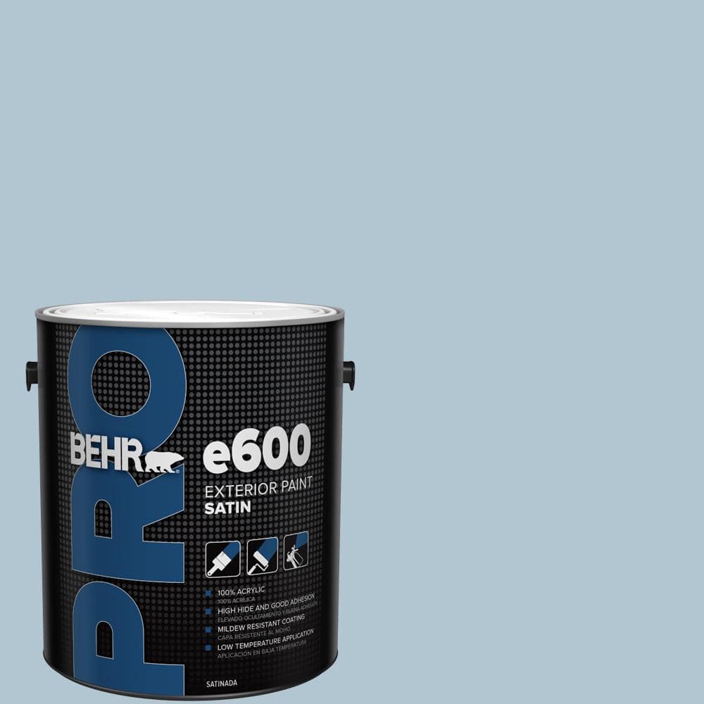 BEHR PRO 1 gal. MQ550 Opal Waters Satin Exterior Paint PR64001 The