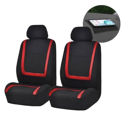 For Jeep New Flat Cloth Black and Pink Front and Rear Car Seat Covers Set