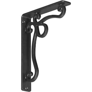 1-1/2 in. x 10 in. x 7-1/2 in. Wrought Iron Single Center Brace Orleans Bracket