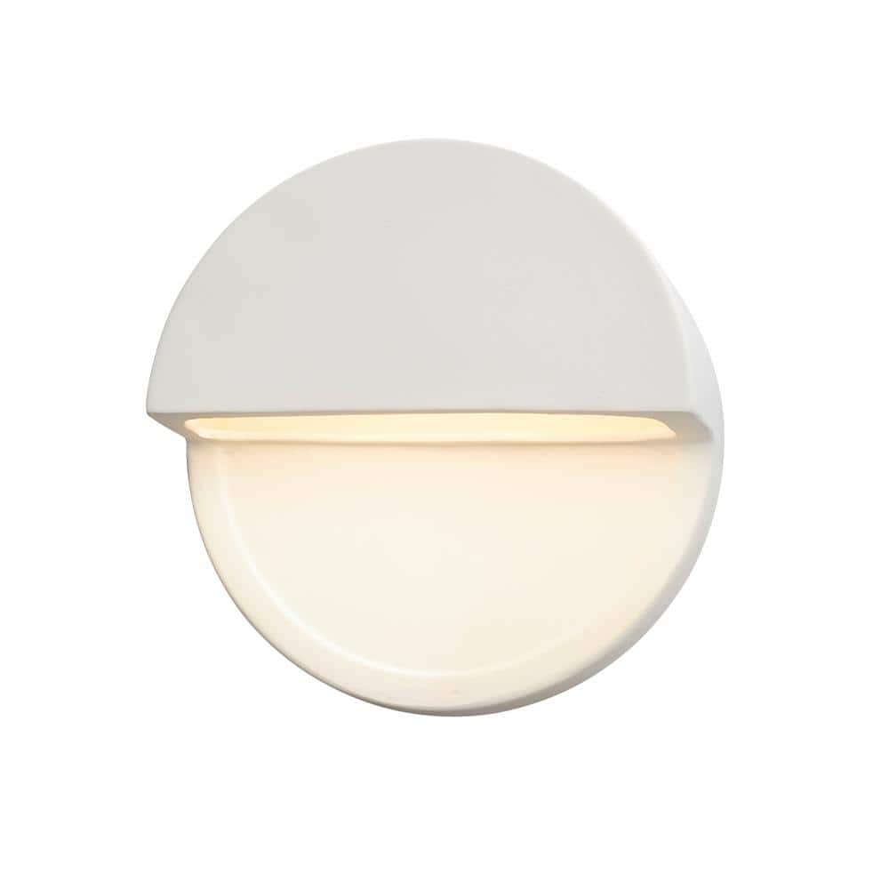 Bisque Ceramic Dome Dimmable LED Wall Sconce