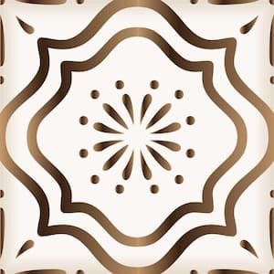 7 in. x 7 in. Brown and Off-White B505 Vinyl Peel and Stick Tile (24 Tiles, 8.17 sq. ft./pack)