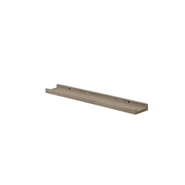 Dolle BORDER 23.6 in. x 3.5 in. x 1.2 in. Driftwood Decorative Wall Shelf with Brackets