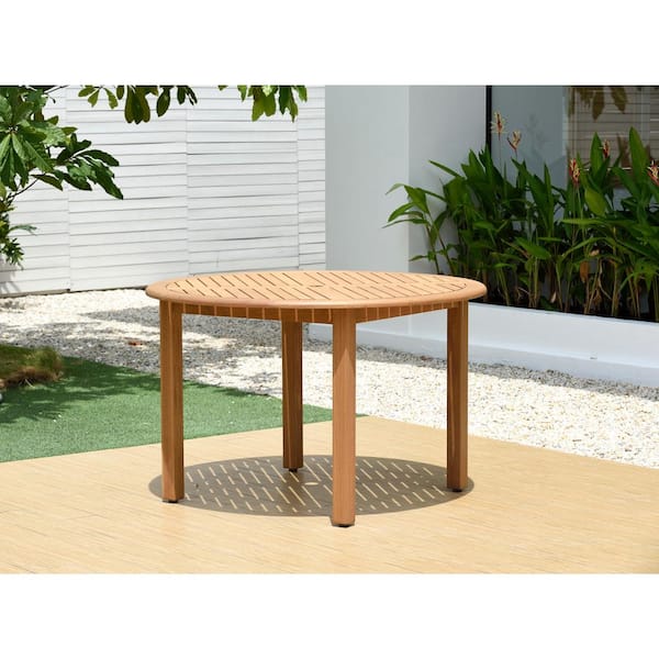 Round wooden patio online set