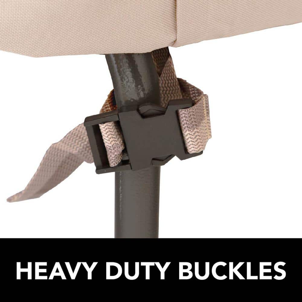 Beige Heavy-Duty Outdoor Swivel Lounge Chair Cover