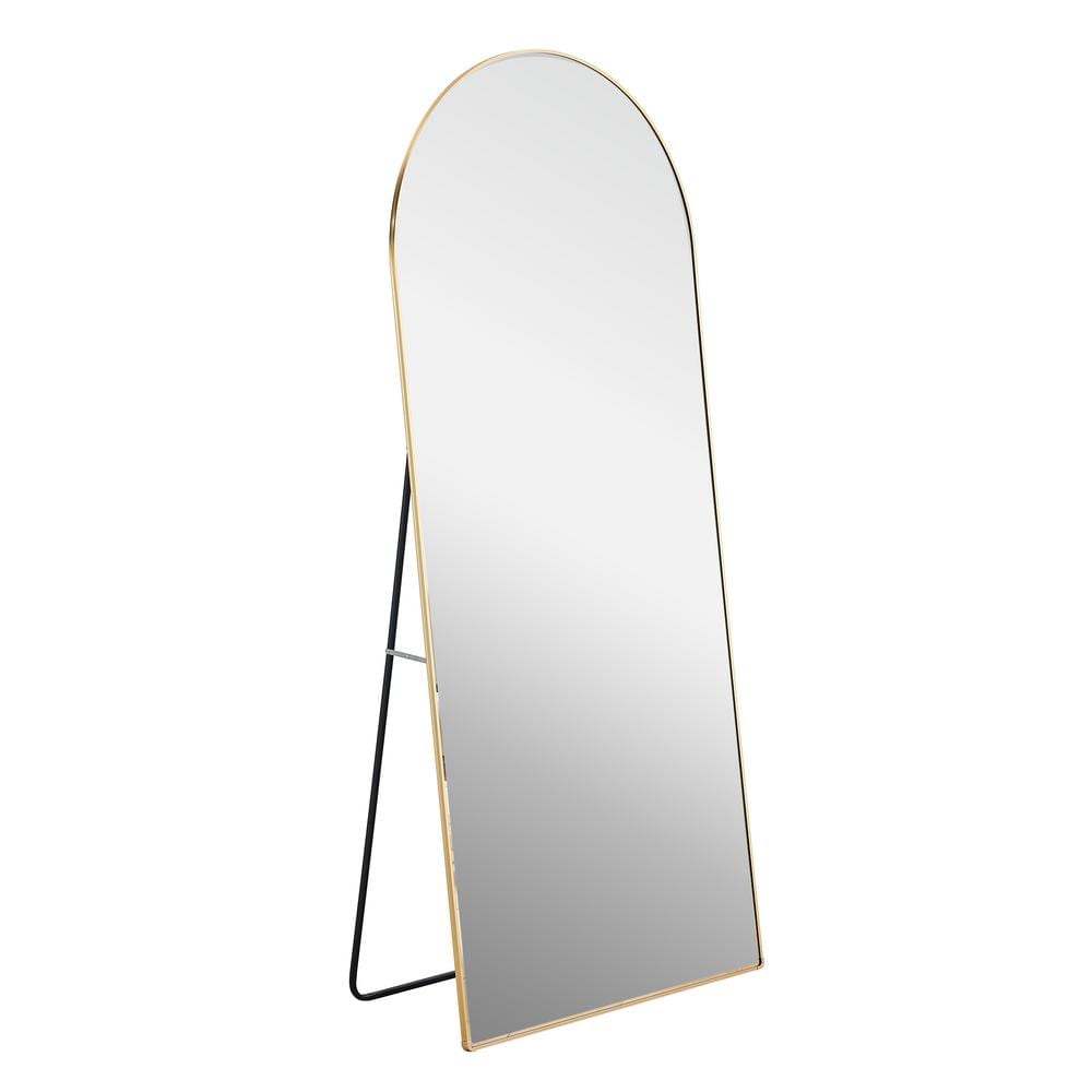 31.5 in. W x 71 in. H Metal Framed Arched Floor Standing Full-length Mirror