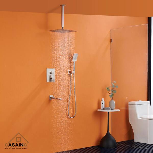 Cascada Luxury Bathroom Shower Set with Luxury 12 Shower Head (ceiling Mount) R