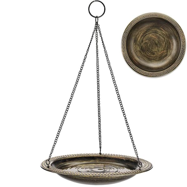 Good Directions 13 in. Hanging Aged Brass Bird Bath