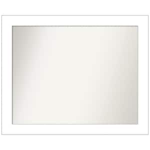 Wedge White 32 in. W x 26 in. H Non-Beveled Bathroom Wall Mirror in White