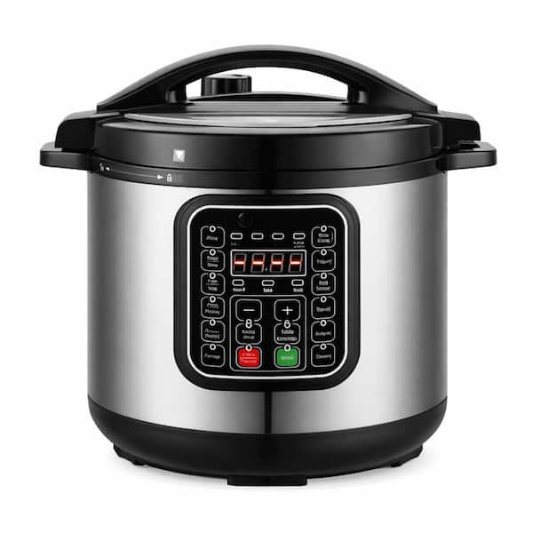 8 qt. Stainless Steel Electric Pressure Cooker with 14 Cooking Modes, LED Display, Slow Cook, Steamer, Food Warmer