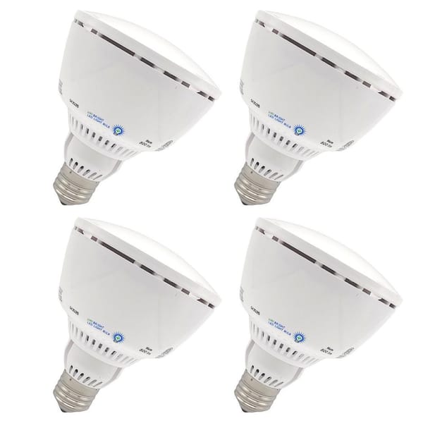 50-Watt Equivalent PAR30 E26 Dimmable LED Indoor Flood Light Bulb 2700K Warm White - 4 Pack