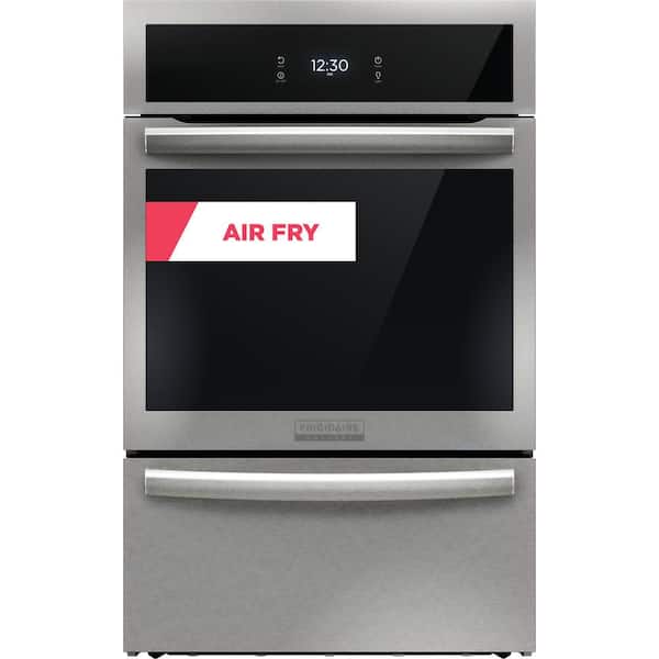 Frigidaire Gallery 24 in. Single Gas Built-In Wall Oven with Air Fry Self-Cleaning in Stainless Steel