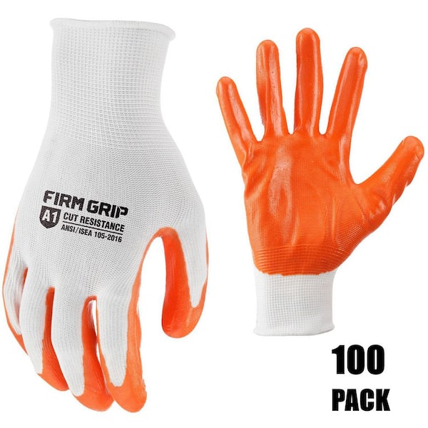 Large Nitrile Coated Work Gloves (100-Pack)