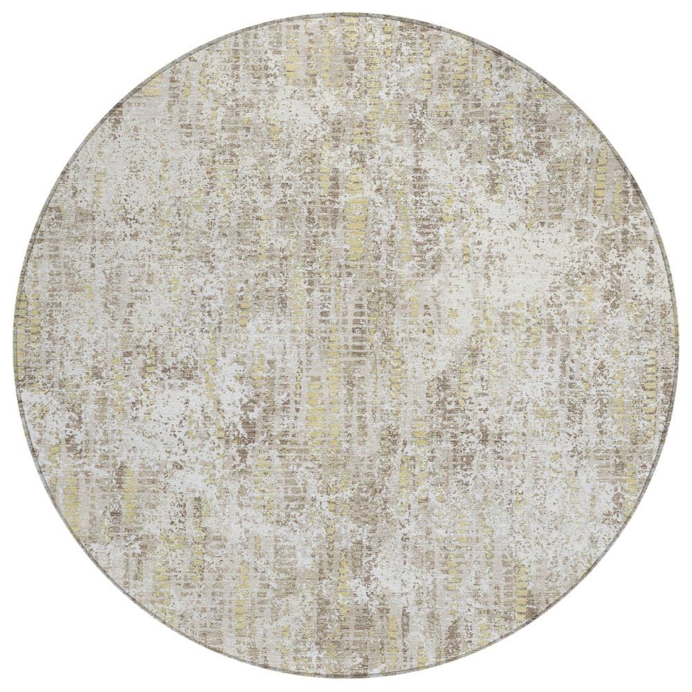 Chantille Machine Washable Indoor/Outdoor Abstract ACN2710 Ivory 8 ft. x 8 ft. Round Rug price history on PriceWatchPro