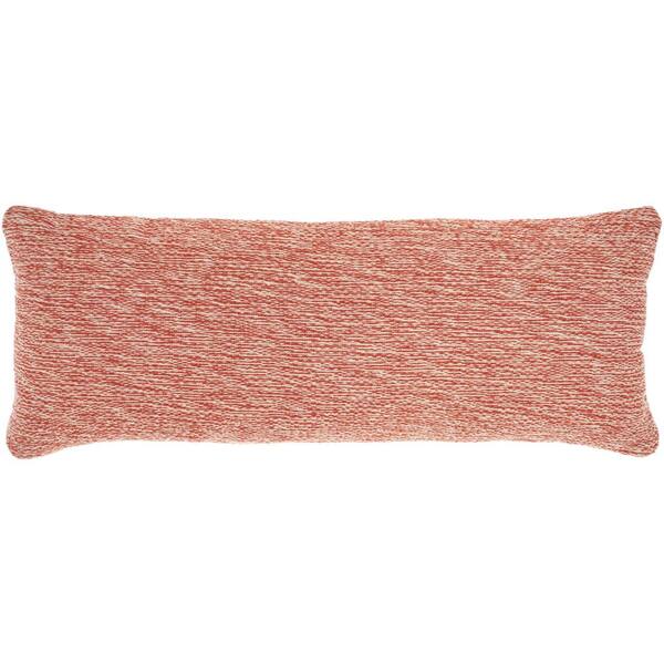 Mina Victory Lifestyles Rust Removable Cover 12 in. x 30 in. Rectangle Throw Pillow