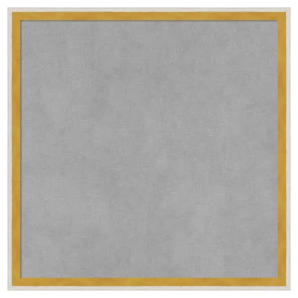 Amanti Art Paige White Gold 17 in. x 17 in Framed Magnetic Board