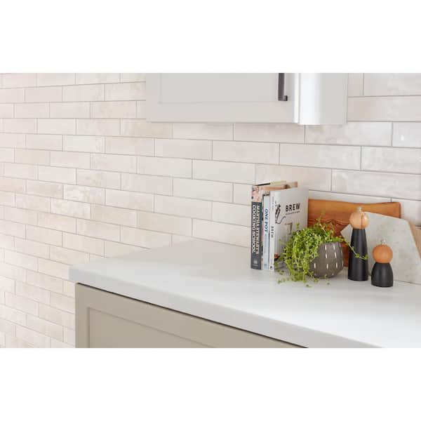 LuxeCraft Arteko Antique White 3 in. x 12 in. Glazed Ceramic Wall Tile (0.25 sq. ft./Each)