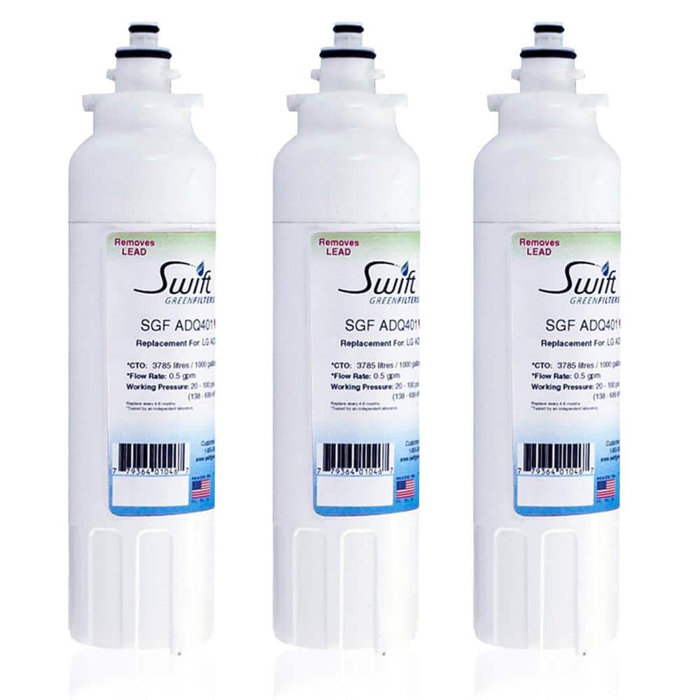 Swift Green Filters Compatible Pharmaceuticals Refrigerator Water Filter for LG LT800P (3-Pack) -  SGF-ADQ401 Rx-3