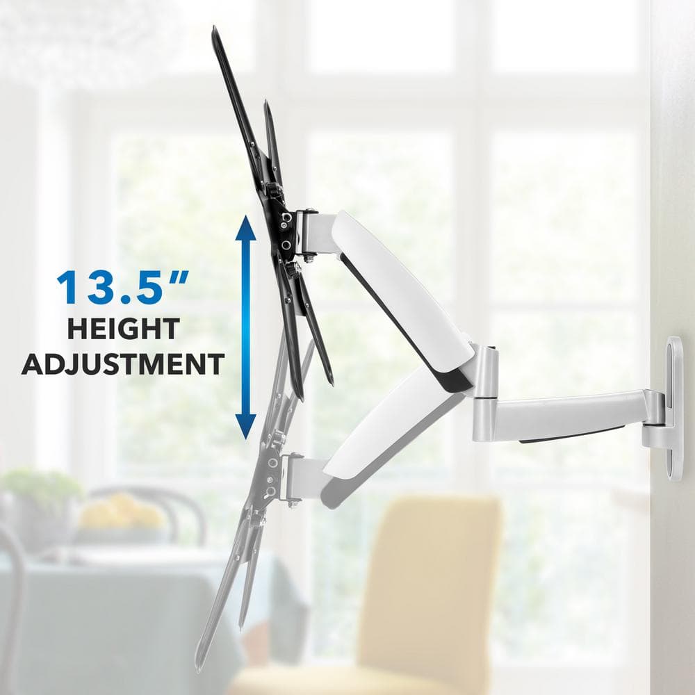 Mount-It! Adjustable Silver and Black Full Motion TV Wall Mount